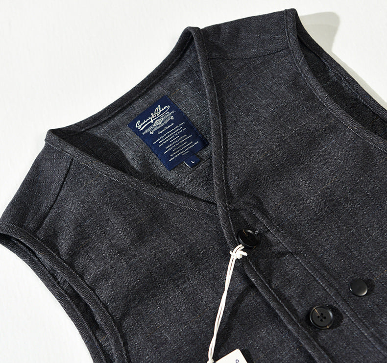 Autumn And Winter New Men's Japanese Casual Vest Cardigan Jacket
