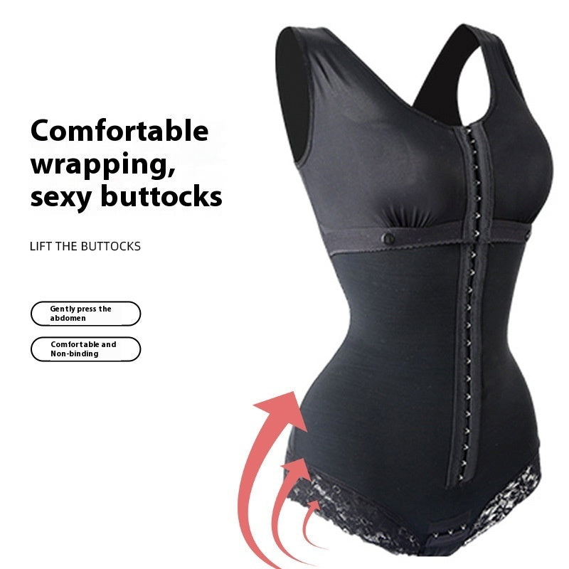 Women's Fashion Lace Belly Contracting One-piece Corset