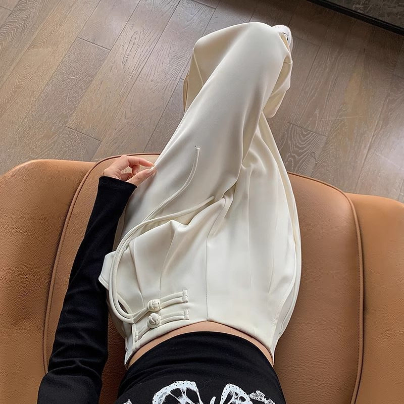 Straight Casual Wide-leg Pants