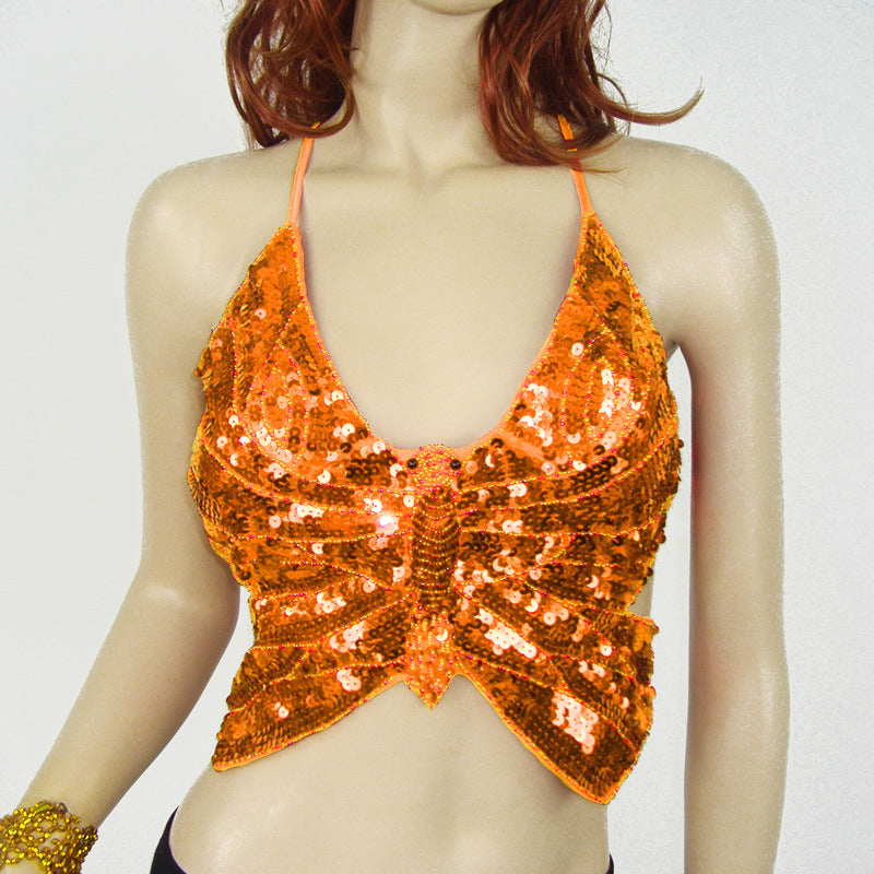 Belly Dance Sequin Butterfly Bra DS Nightclub Stage