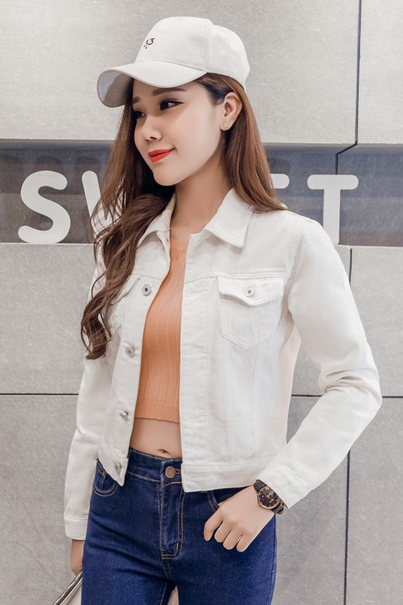 New Spring Autumn Candy Colored Denim Clothing