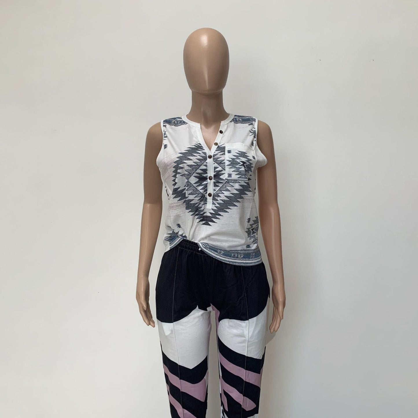 Printed Casual Tank Top Sleeveless T Shirt
