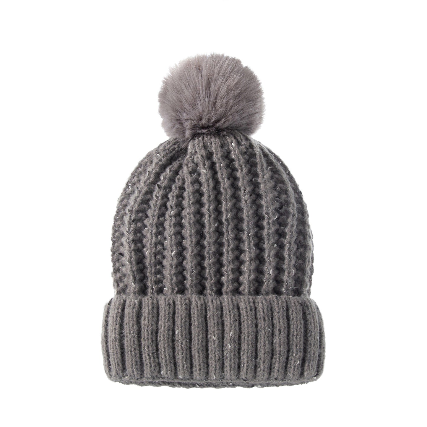 Fleece-lined Warm Fur Ball Adult Knitted Hat Autumn And Winter Women's Wool Single Ball Hat