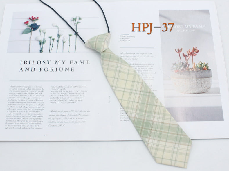 Japanese College Jk Plaid Tie Free Style