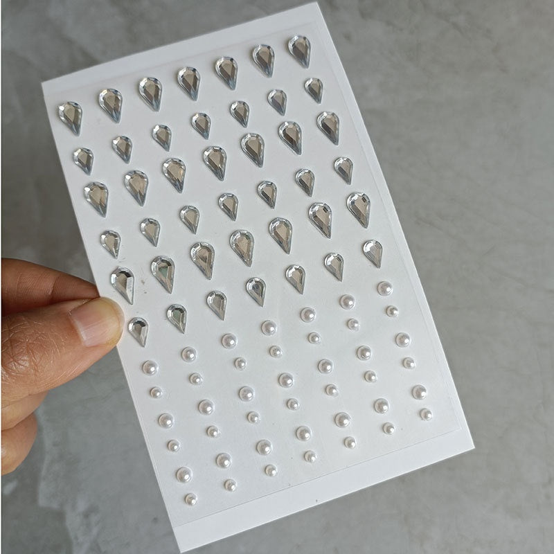 Comes With Sticky Pearl Stick-on Crystals Transparent Photo Shoot