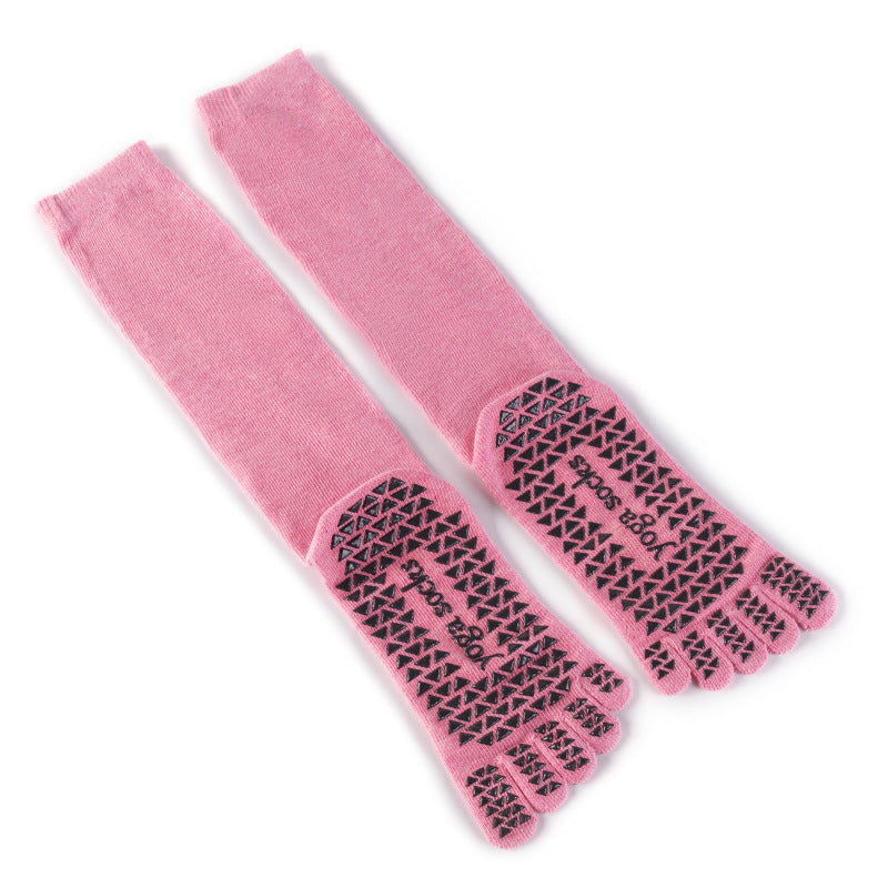 Long Tube Yoga Socks High Tube Pilates Five Finger