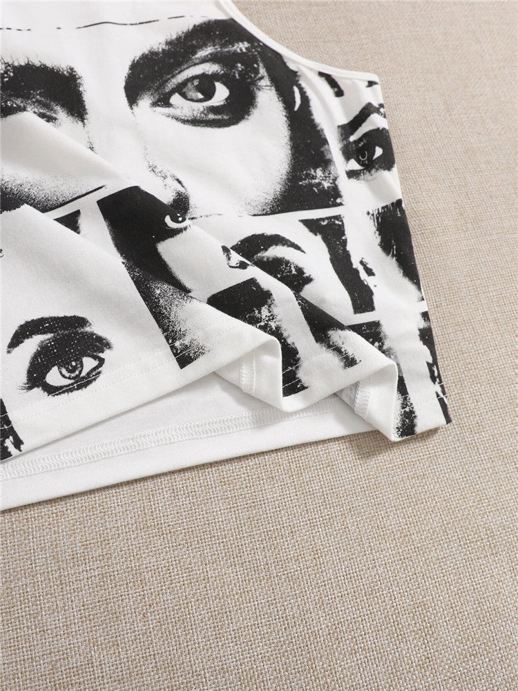 Women's Printed Round Neck T-shirt Slim Fit