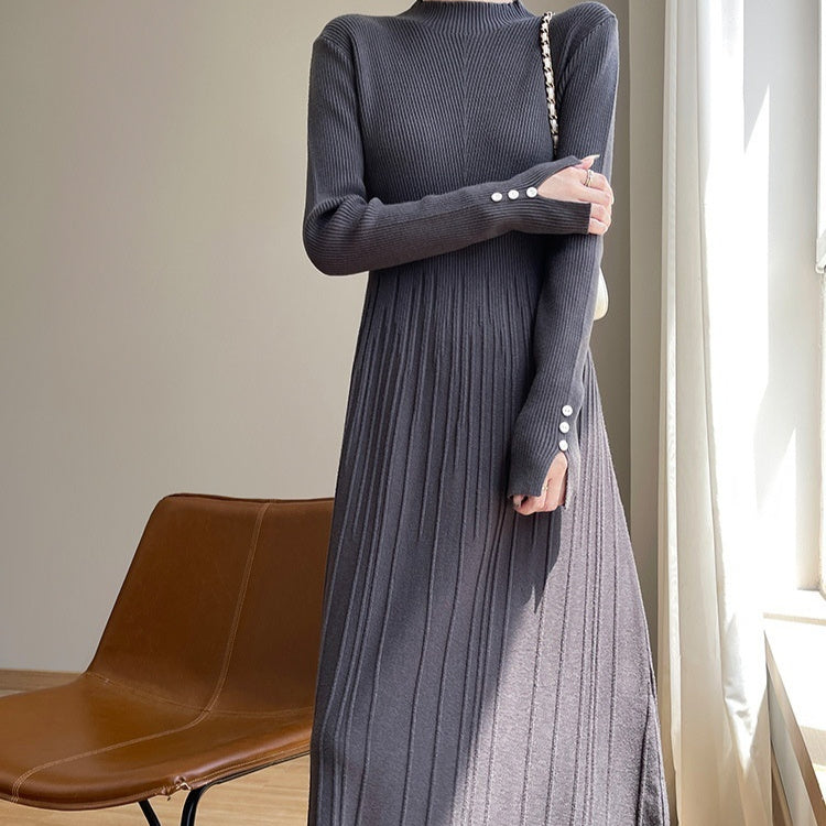 Womens Casual Solid-color Minimalist Dress