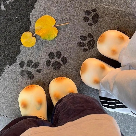 Warm Fleece-Lined Non-Slip Waterproof Adorable Kitty Cotton Slippers For Women