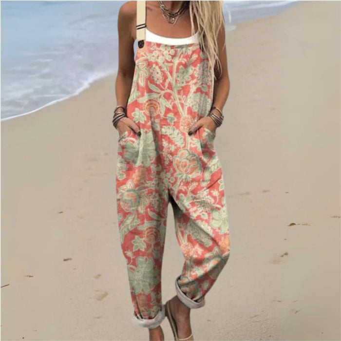Summer Digital 3D Printing Button Strap Casual Suspenders
