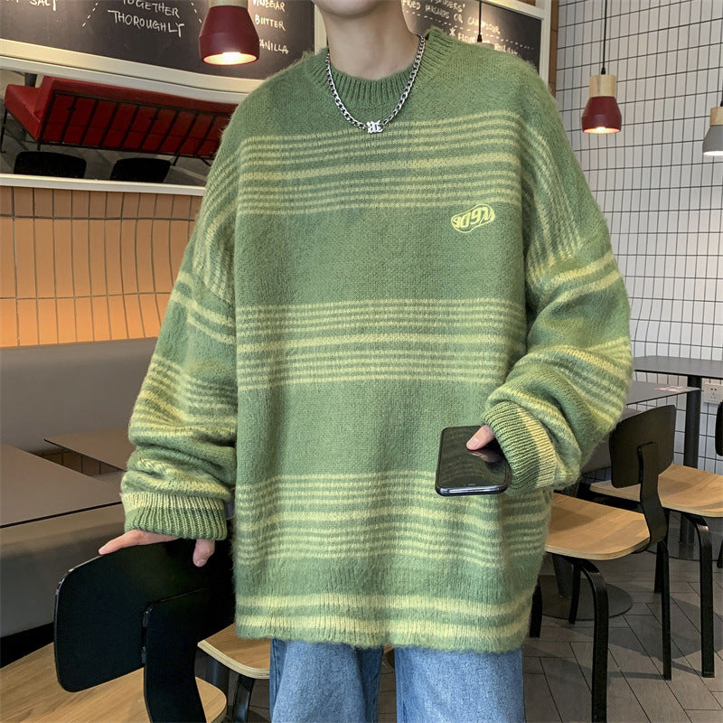 Men's Stylish Retro Minimalism Striped Sweater