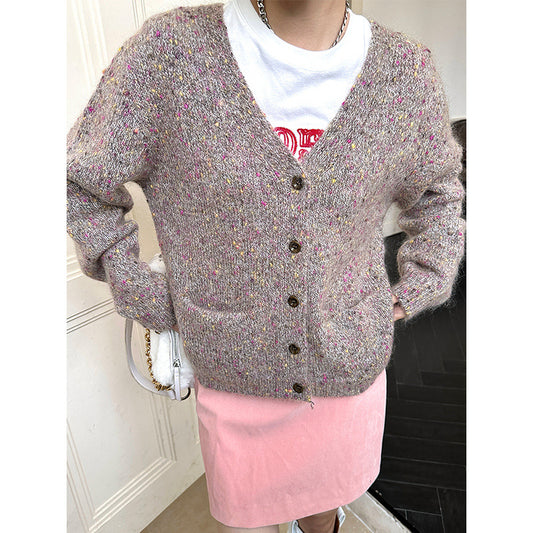 Loose Wool Sweater Top Coat