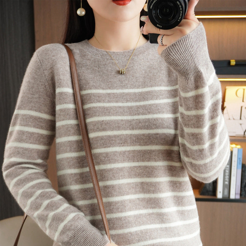 Round Neck Long Sleeve Thin Sweater