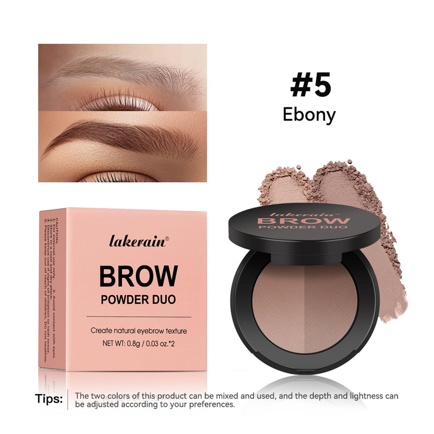 Two-tone Eyebrow Powder Long-lasting Fadeless Natural