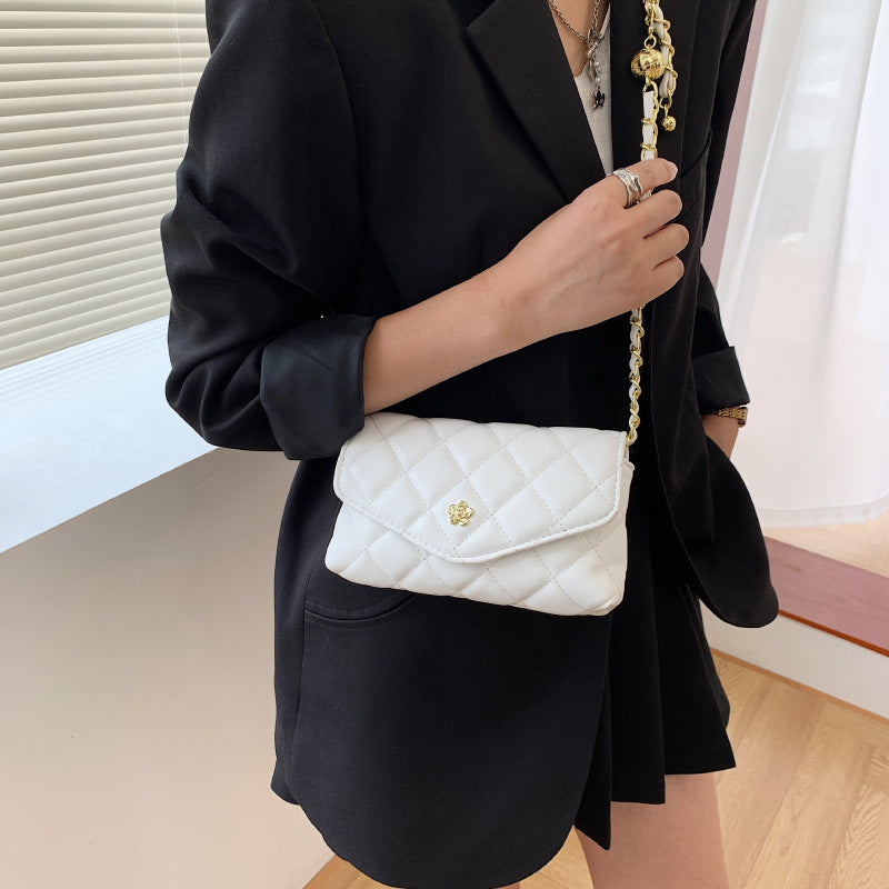 Lingge Chain Small Fragrance Small Square Bag PU One-shoulder Messenger Bag