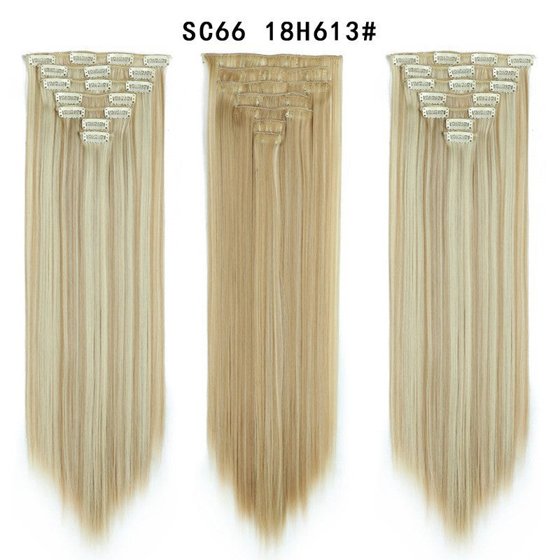 16 Card Seven-piece Hairpiece Clip Wig Beauty Chemical Fiber Wig Set Hair Extension