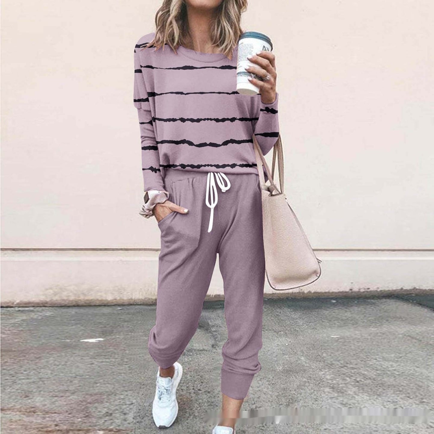 Women's 3D Printed Sweatshirt And Sweatpants Casual Set
