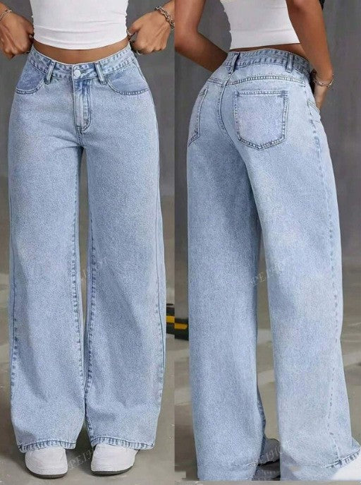 Søde og Krydrede Lige Jeans med Høj Talje til Kvinder
