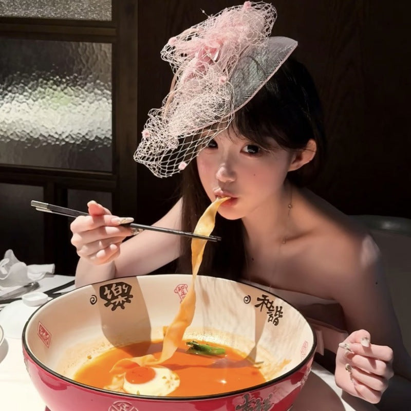 Dinner Socialite Gathering French Retro Feather Headdress Flower