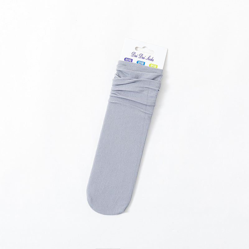 Ladies Velvet Solid Color Loose Mouth Socks