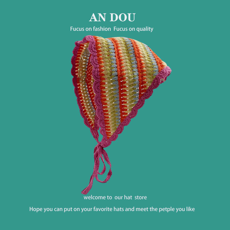 Spring And Autumn Fashion Knitted Crocheted Hollow Triangular Binder Women