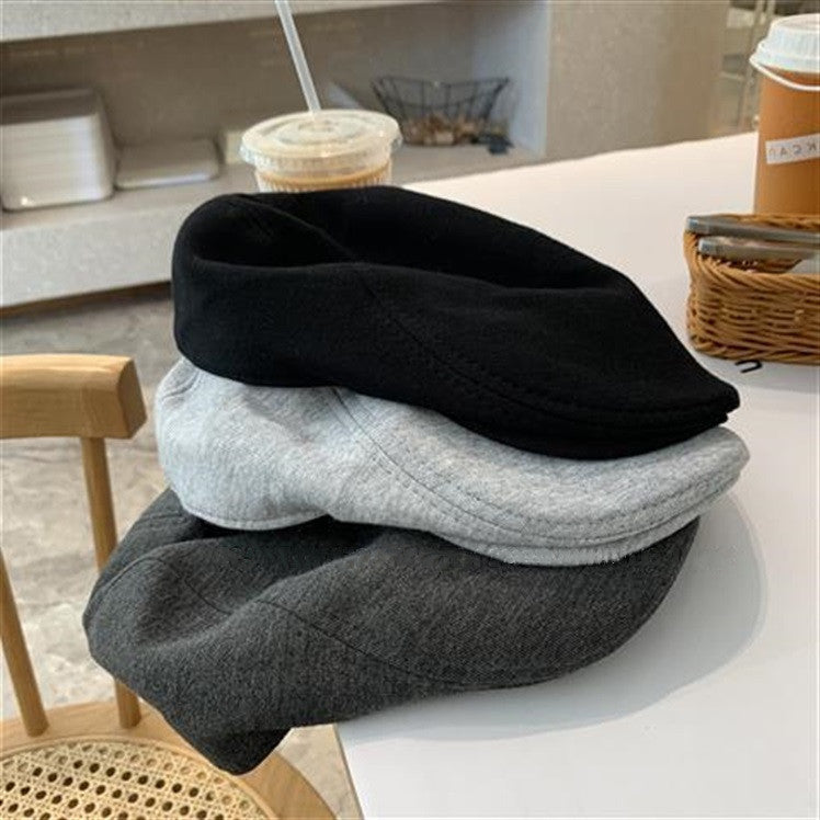Pure Cotton Solid Color Beret Simple Artistic Retro
