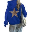 Women's Fashion XINGX Printed Loose Hooded Sweater