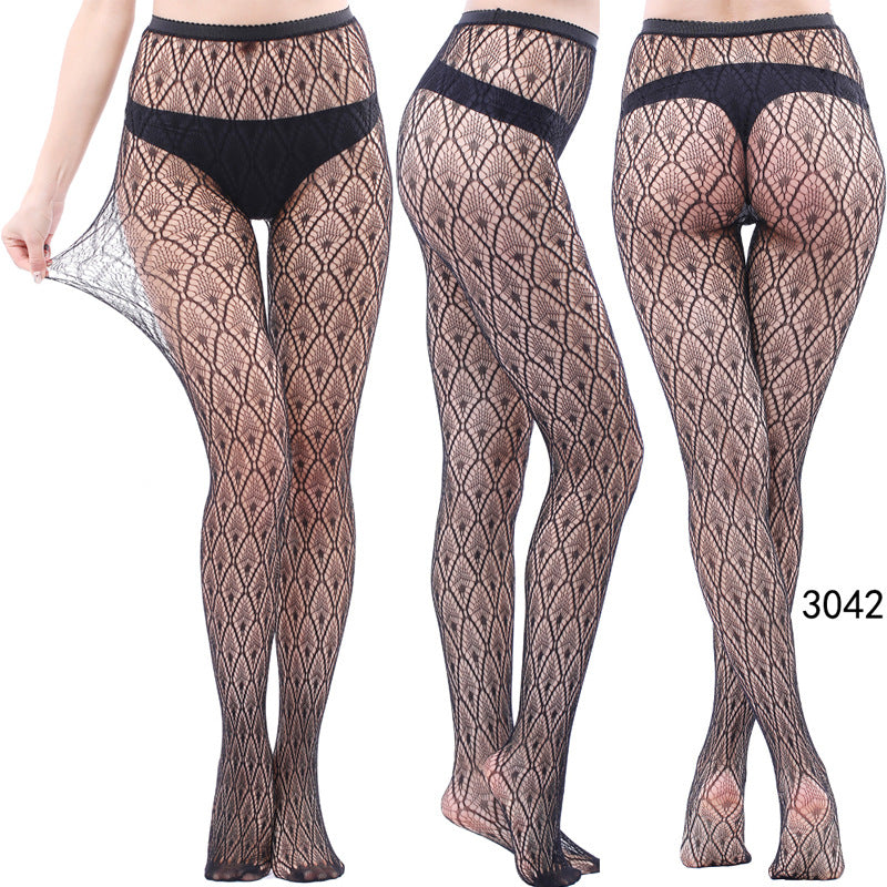Women's Vintage Tattoo Lace Hollow Net Socks