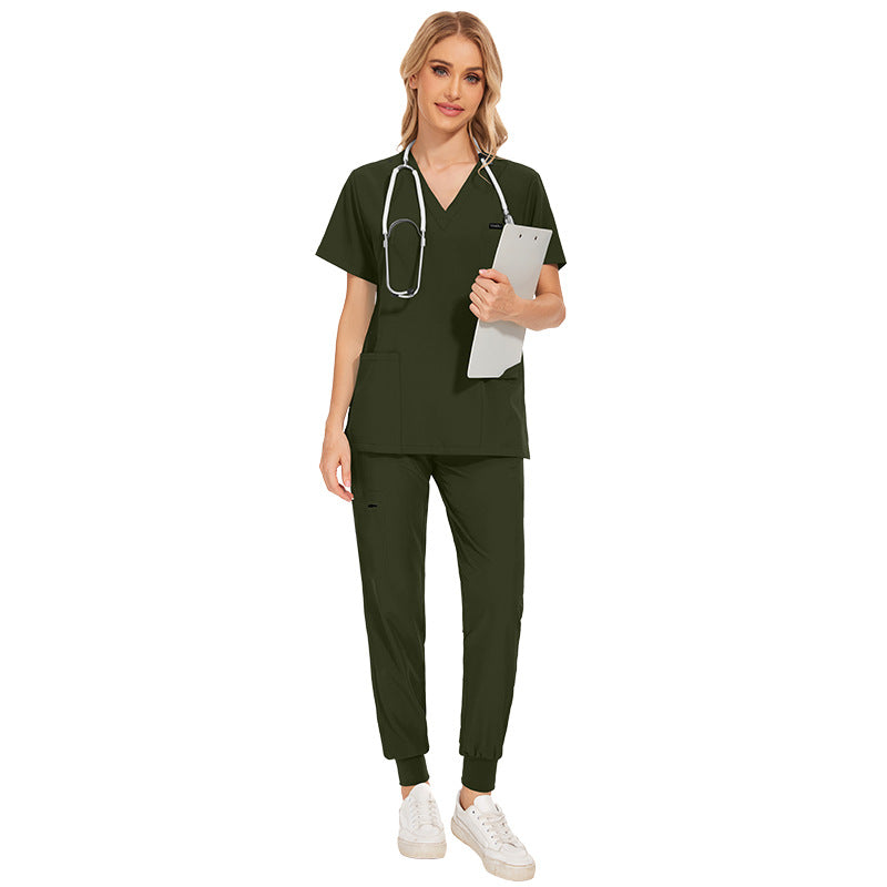 Mint-green Short-sleeve Nurse Jogging Workwear