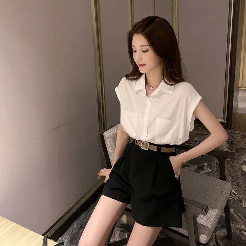 Casual Top And Shorts Fashion Two-piece Set Trendy