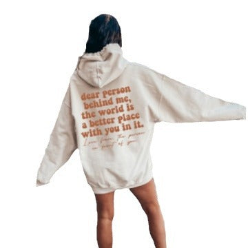 Sweater med ribhætte og faldne skuldre