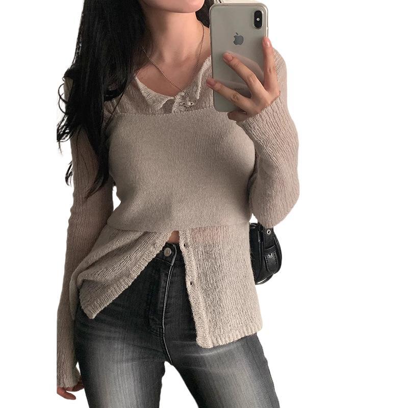 Strappy Cardigan Two-piece Set