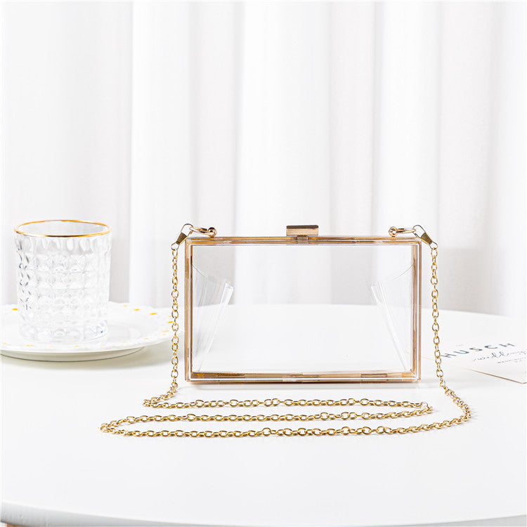 Acrylic Women's Candy Color Transparent Box Bag
