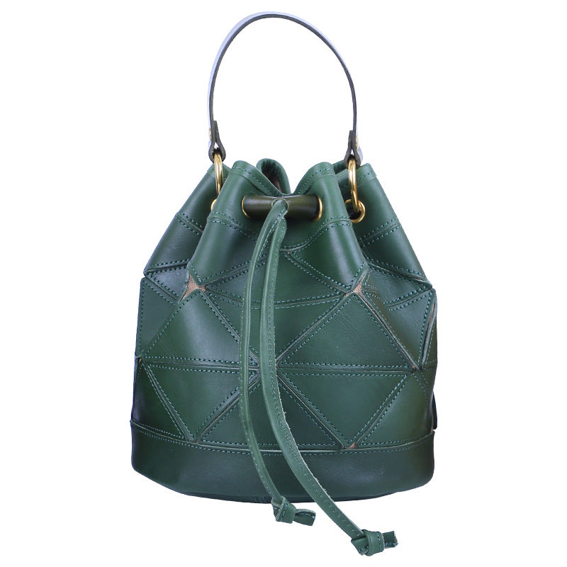 Geometric Stitching Crossbody Women's Bag Literary Handbag