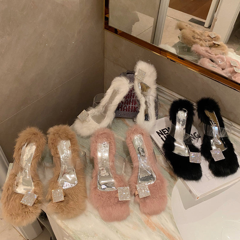 Beach Vacation With Crystal Stiletto Heels And