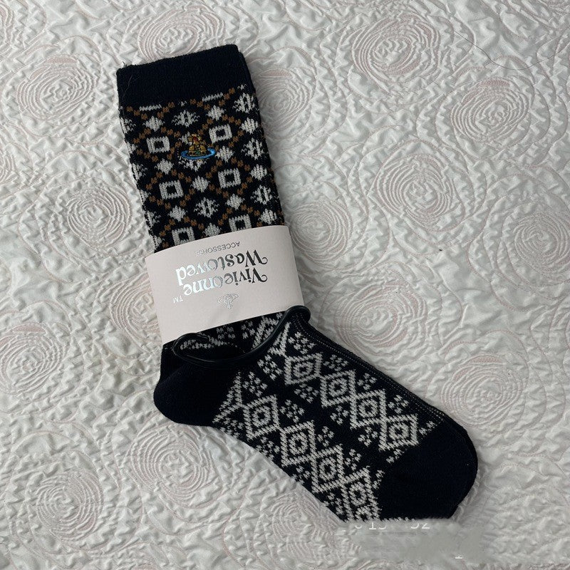 Women's Mid-High Tube Calf Retro Style
