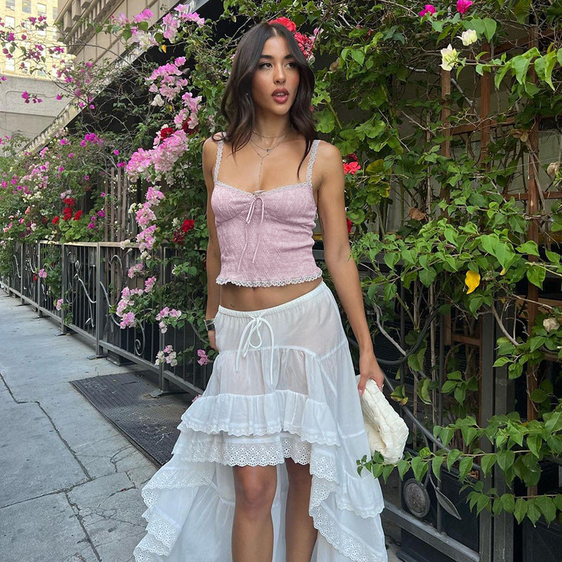 Women's Hot Girl Slim Fit Midriff-baring Top Street Style Fashion Camisole