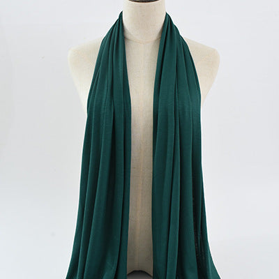 Solid Color Rayon Jersey Women's Scarf Mercerized Cotton Modal Kerchief