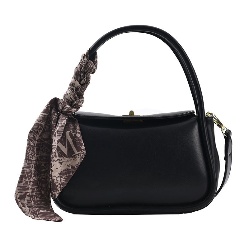 Pure Color Silk Scarf Printed Trendy Handbags