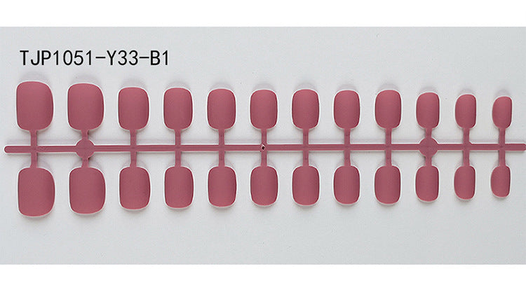 Matte Nail Tip Short Round Fake Nails