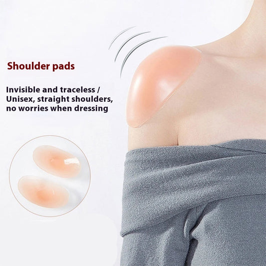 Self-adhesive Invisible Seamless Anti-slip Shoulder Narrow Silicone Men And Women Artifact Shoulder Pad