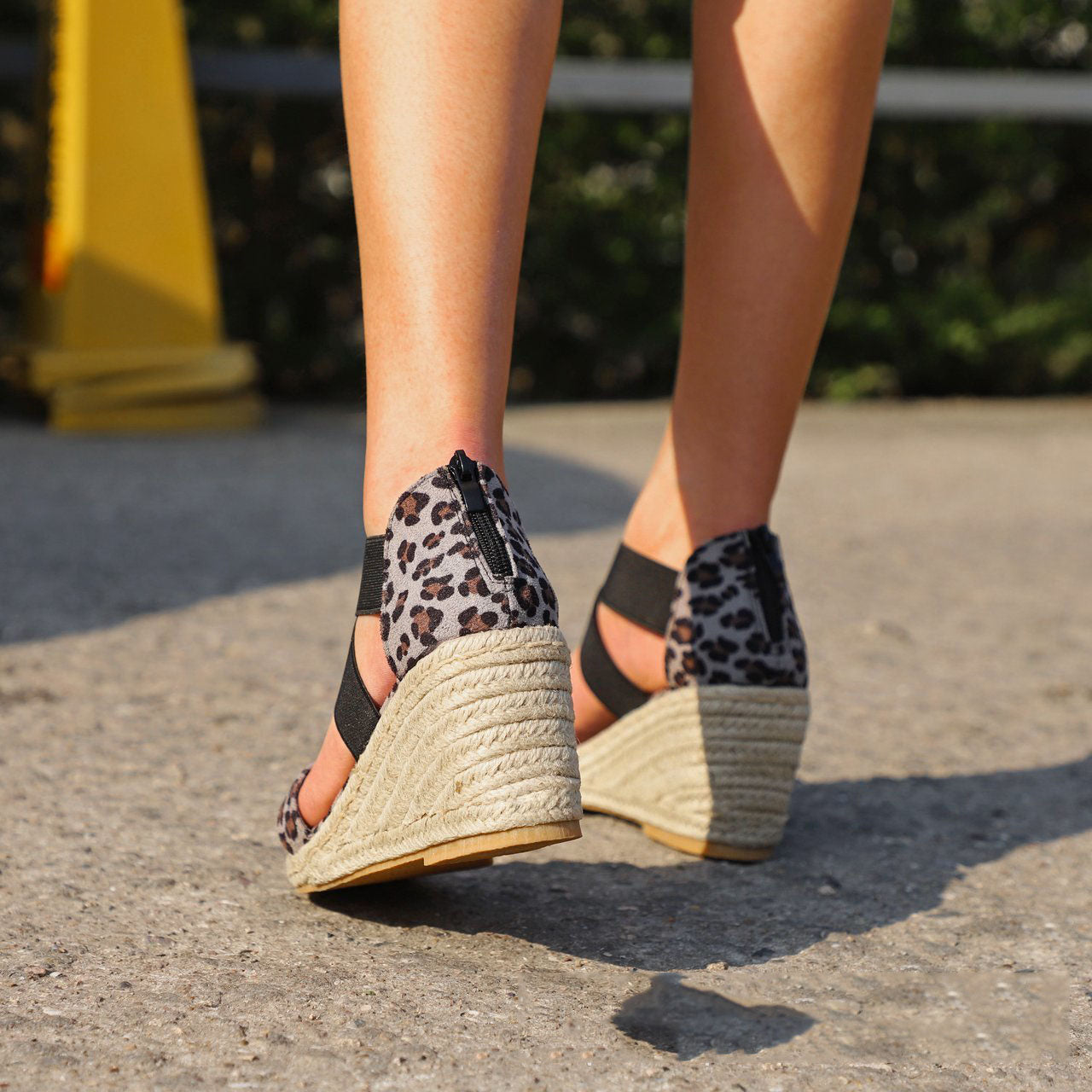 Trendy Slope Heel Elastic Roman Sandals