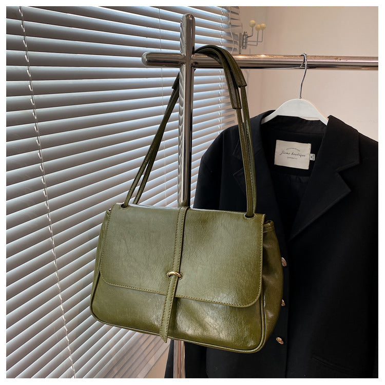 Women's New Retro Fashion Clamshell Shoulder Messenger Bag Casual Simplicity
