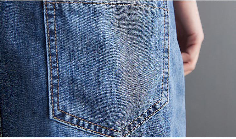 Dame Tynde Mode Casual Denim Overalls Shorts