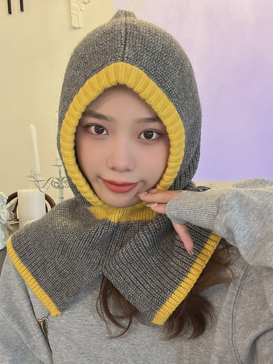 Women's Warm Knitted Hooded Scarf