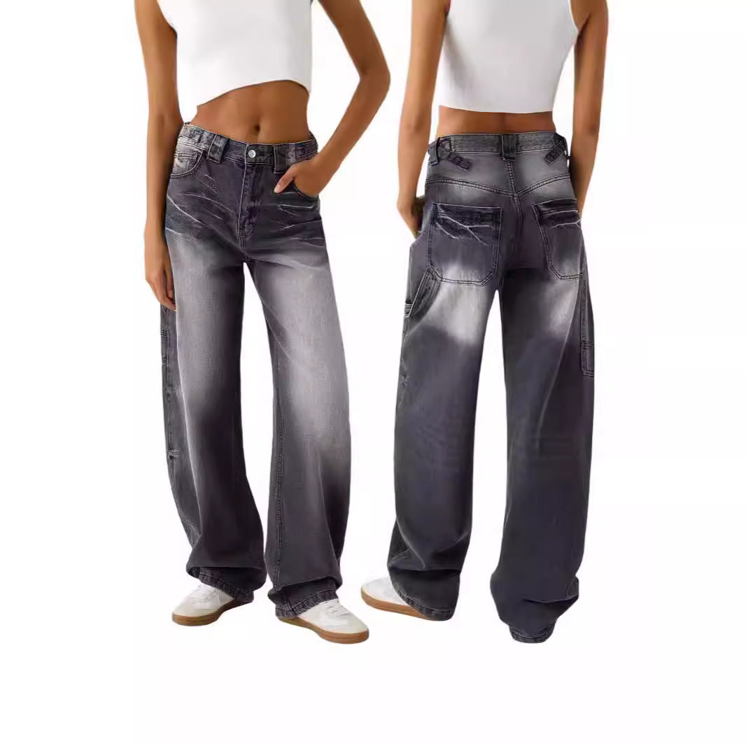 Løse og Personlige Wide-leg Jeans til Kvinder