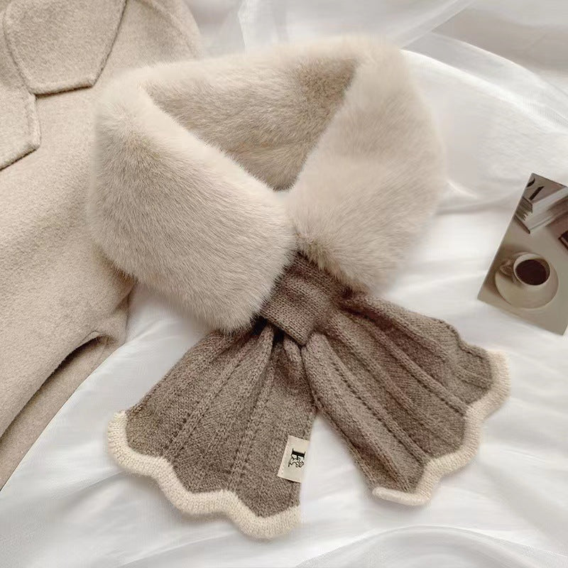 Women's All-match Plush Rex Rabbit Fur Scarf