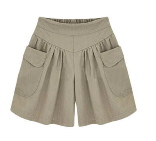 Plus gødnings XL kvinders fedt mm løse shorts sommer afslappet elastisk talje brede ben var tynde hotpants