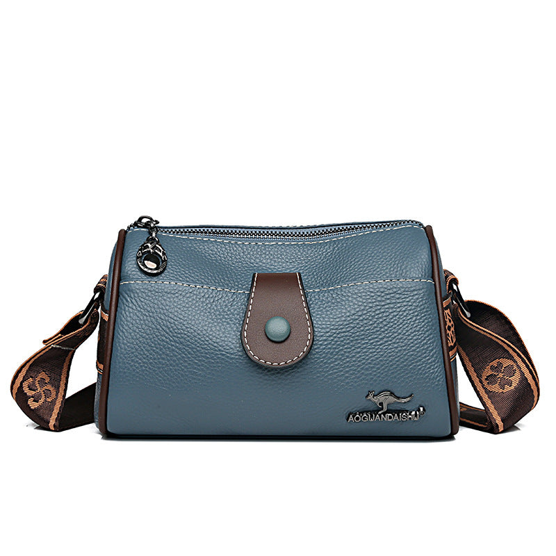 Retro Minimalist Crossbody-taske i læder til kvinder