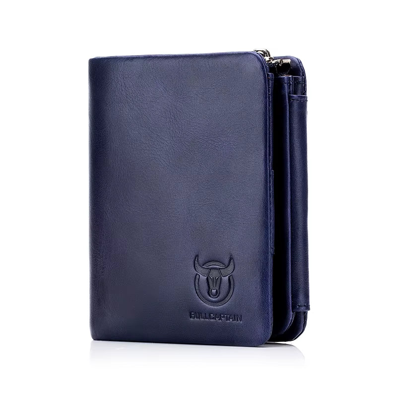 Brand Leather RFID Retro Wallet Men'S Small Zipper Wallet Card Bag Men'S Wallet Clutch
